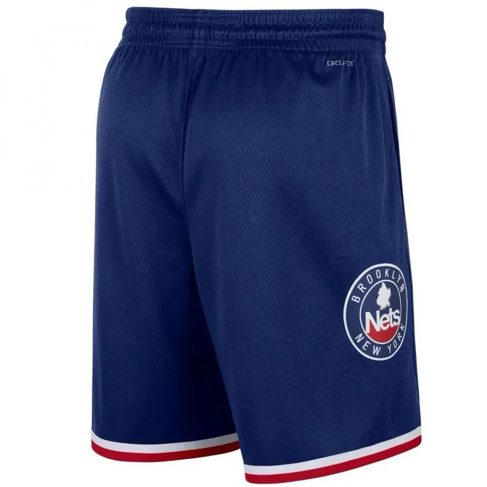 Nike NBA Mens Size L Brooklyn Nets City Edition 75th Anniversary Swingman Shorts
